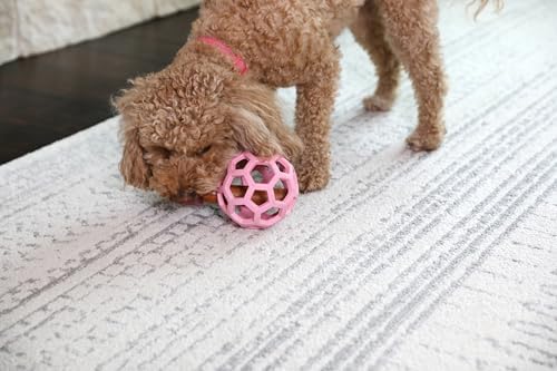 JW Pet HOL-ee Roller Dog Puzzle Ball, Medium 4.5in, Natural Rubber - Image 4