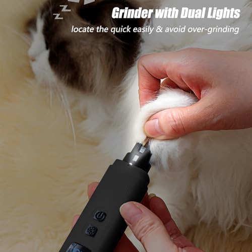 Electric Dog Nail Grinder with 2 Level LED Lights, 2 Speed 30dB Super Quiet and - Image 7