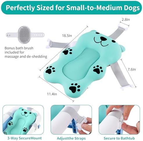 Soothing Dog Bath Mat with Non-Slip Comfort Cushion – Relieves Anxiety - Image 4