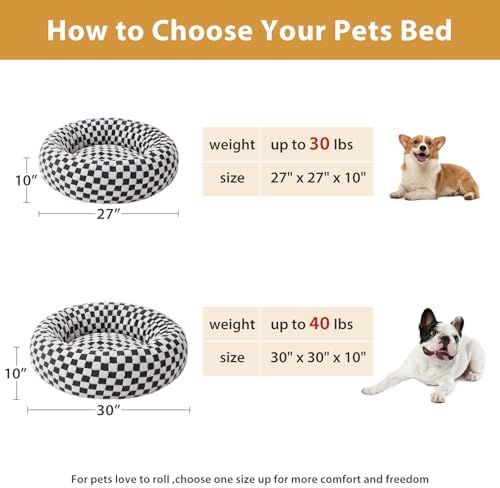 BFPETHOME Medium Washable Cozy Donut Dog Beds - Image 5