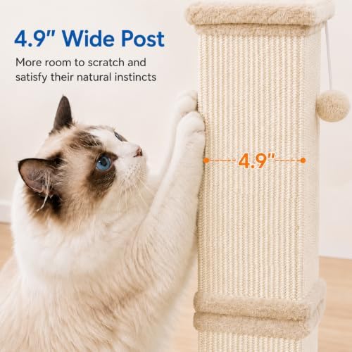 Cat Scratching Post for Indoor Cats, Sisal Cat Scratcherl, 32 Inch - Image 3