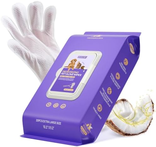 HICC PET Dog Wipes for Dogs & Cats, Glove Design by HICCPET