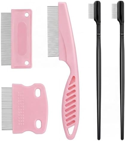 Fullhawl 5 Pcs Dog Eye Combs Tear Stain Remover Combs, Light Pink by Fullhawl