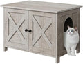 JY QAQA Cat Litter Box Enclosure, Litter Box Furniture Hidden by JYQAQA