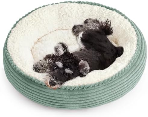 Love's cabin Round Donut Cat and Dog Cushion Bed, 24in Pet Bed by Lovescabin