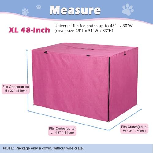 Deblue Dog Crate Cover, Durable Polyester Indoor Pet Kennel Cover - Image 5