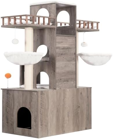 Heybly Cat Tree with Litter Box Enclosure - Image 5