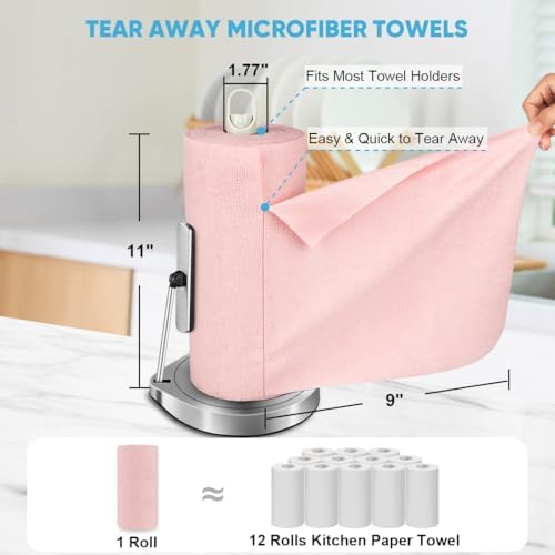 AIDEA Microfiber Cleaning Cloth Roll-55 Sheets - Image 2