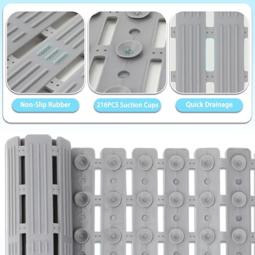 Dog Bath Mat for Tub, Non-Slip Shower Pad, 35.4 x 15.7 in - Image 4