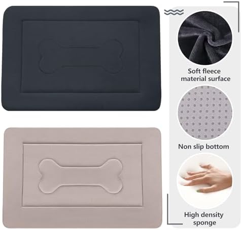 Dog Bed Soft Dog Crate Pad Mat for Medium/Large Dogs, 36 in Non-Slip Bottom - Image 2
