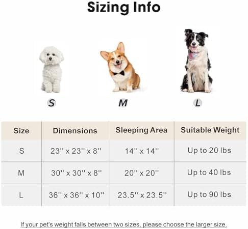 MIXJOY Dog Bed Medium Size Dogs, Washable Medium Dogs Bed - Image 6