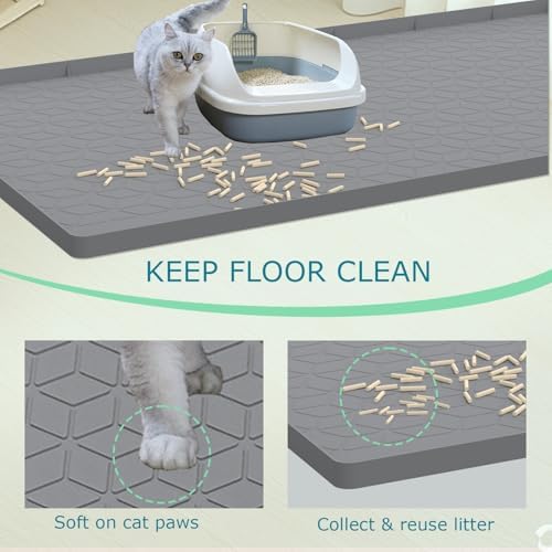 Cat Litter Mat for Litter Box, Silicone Large Cat Litter Trapping Mat - Image 2
