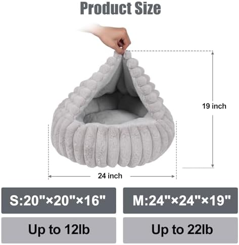 Cat Beds for Indoor Cats, 2 in 1 Cat Cave Bed Kitten Bed for Small Pets - Image 5