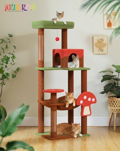MUTTROS 56.3" Mushroom Cat Tree - Image 2