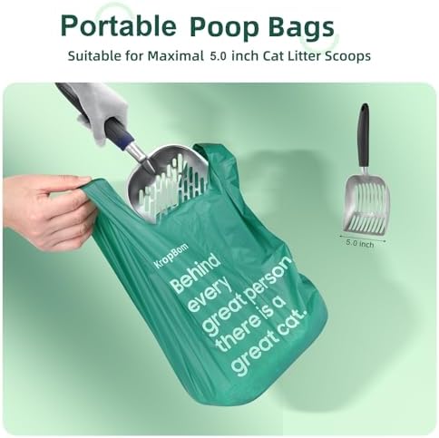 270 Count Cat Poop Bags with Handles, Disposable Litter Bags - Image 4