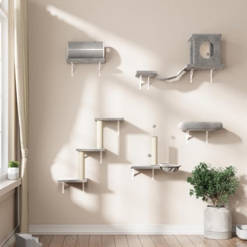 7-in-1 Cat Wall Shelves, Wall Mounted Climber Set - Image 6
