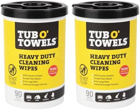 Tub O' Towels Heavy-Duty Multi-Surface Cleaning Wipes, Removes Grease, Tough by TubOTowels