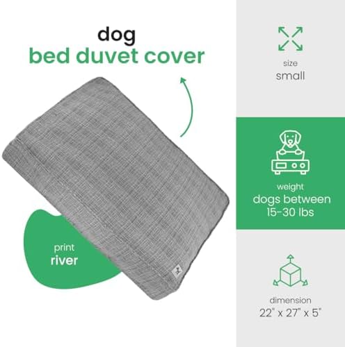 Molly Mutt River Dog Bed Duvet Cover, 100% Cotton Canvas Cover - Image 2