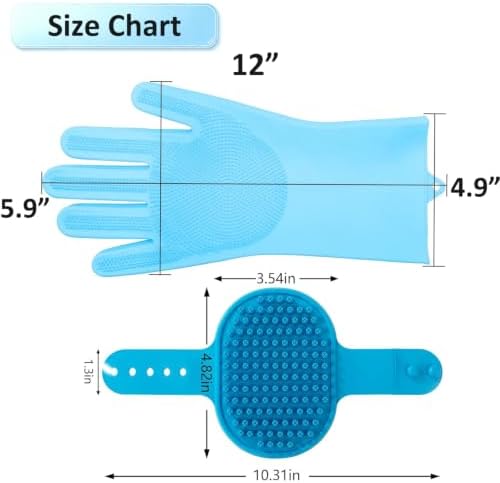 Dog Grooming Gloves, Dog Washing Gloves Bathing Cat Brush Pet-Showerheads - Image 6