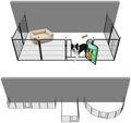 FXW Rollick Dog Playpen with Fence-to-Wall Anchors, 8 Panels by FXW