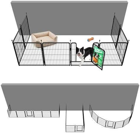 FXW Rollick Dog Playpen with Fence-to-Wall Anchors, 8 Panels by FXW