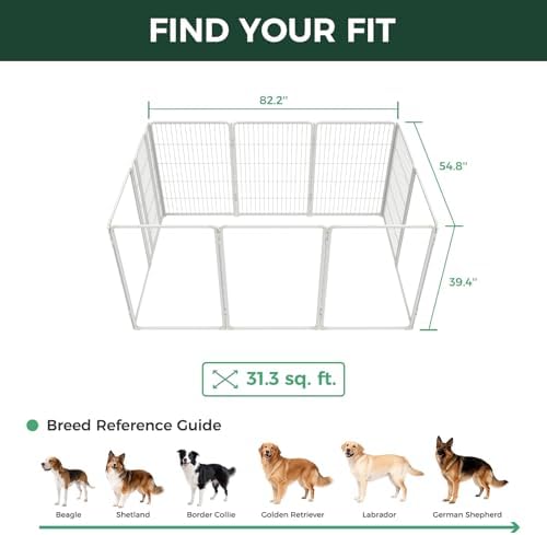 FXW AuraSpace Pro Acrylic & Wire Mesh Indoor Dog Playpen, 10 Panels - Image 6