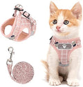 Cat Vest Harness and Leash Set, Escape Proof Kitten Harness Pink by NCMAMA