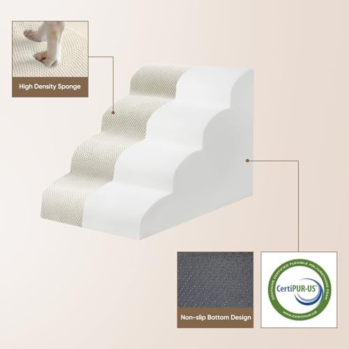 PAWSCRAT 2-Step Pet Stairs for High Beds & Sofas, 11.8''H Dog Stairs - Image 5