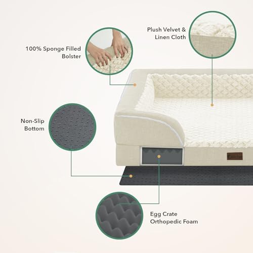 Orthopedic Washable Dog Bed for Extra Large Dogs - Image 6