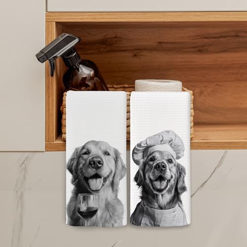 Dog Kitchen Towels Decor Set of 2 - Image 3