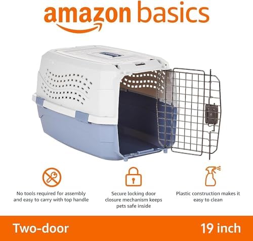 Amazon Basics 2-Door Top-Load Hard-Sided Pet Travel Carrier - Image 2