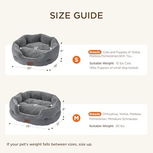 Bedsure Self Warming Cat Bed, Round Washable Small Dog Bed, 25In Grey - Image 6