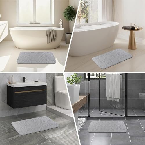 2 Pack Stone Bath Mat Diatomaceous Earth Shower Mat Non-Slip Super Absorbent - Image 6