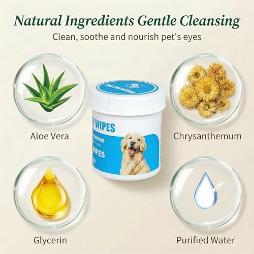 Dog Eye Wipes for Tear Stain Removal, Vet-Recommended Dog Eye Infection - Image 2