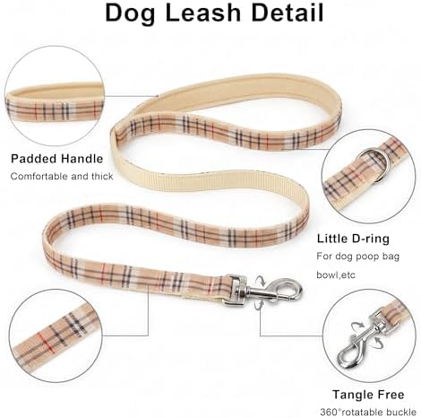 AIITLE Step in Dog Harness and Leash Set Plaid Adjustable - Image 7