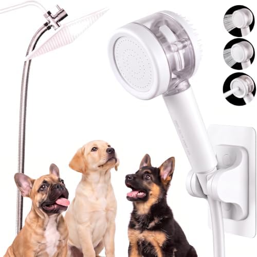 Dog Shower Attachment with 1-Year Filter Supply & 3 Modes by Unknown