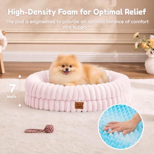 ChiXnuggle Orthopedic Dog Bed, Washable Cover, Faux Fur Bolster Pet Couch - Image 4