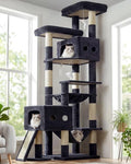Globlazer 83inch Sturdy Multi-Level Tall Cat Tower, Dark Grey by Globlazer