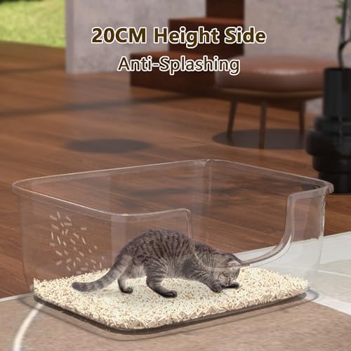Large Cat Litter Box with High Sides, Open Kitty Litter Boxes Anti-Splashing - Image 4