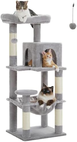 MUTTROS 45.7" Cat Tree with Hammock, Condo & 4 Sisal Posts by MUTTROS
