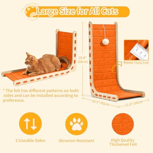 Felt Cat Scratcher for Indoor Cats, 26.8 Inch - Image 3