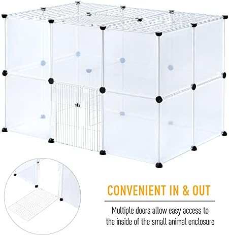 BRIAN & DANY Pet Dog Playpen, Portable Small Animal Transparent Fence Panels - Image 4