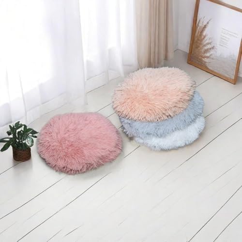 RICHRAIN Round Plush Cat Bed Insert Replacement Cat Tree Cushion - Image 4
