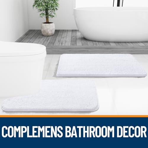 OLANLY Large Bathroom Rugs 40x32, Extra Soft Absorbent Chenille Bath Rugs - Image 7