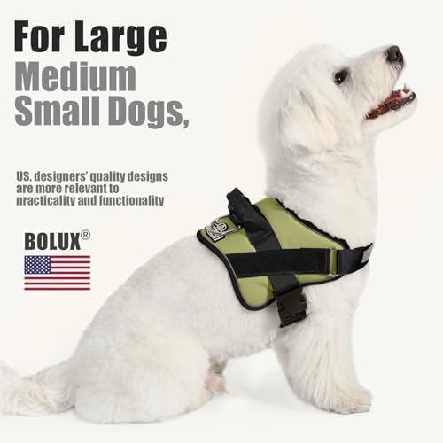 Bolux Dog Harness, No-Pull Reflective Dog Vest, Breathable Adjustable Pet - Image 5