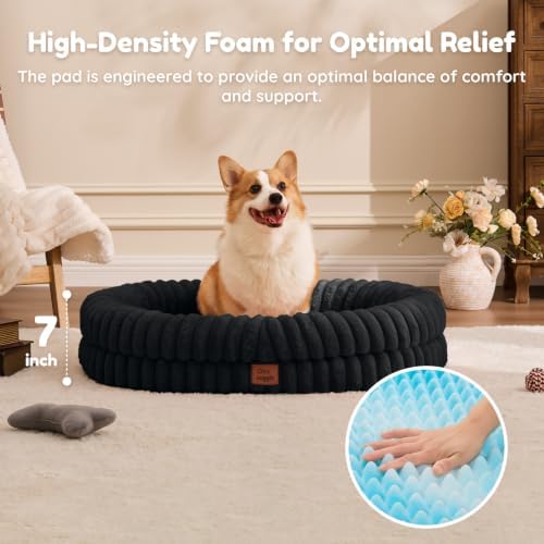 ChiXnuggle Orthopedic Dog Bed, Washable Cover, Faux Fur Bolster Pet Couch - Image 4