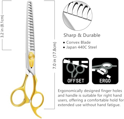 HASHIMOTO Chunkers Dog Grooming Scissors, Dog Shears - Image 2