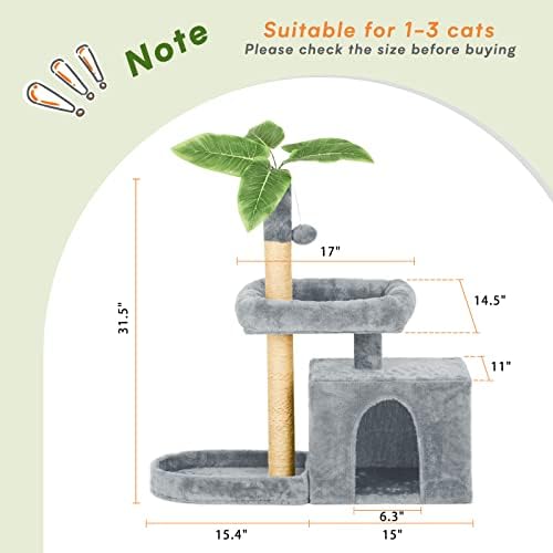 31.5inch Small Cat Tree Tower Condo - Image 2