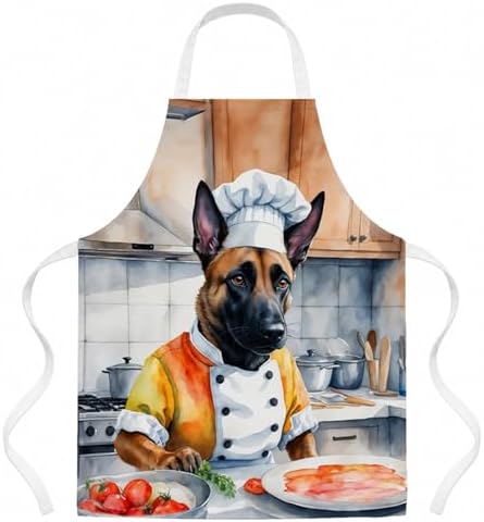 Caroline's Treasures Belgian Malinois The Chef Apron Cooking Kitchen Server by CarolinesTreasures