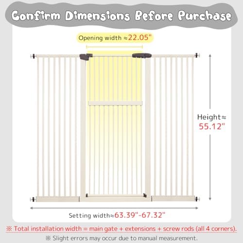 Lumizone 55.12" Extra Tall Pet Gate - Image 2